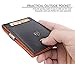 TRAVANDO Money Clip Wallet RIO - Mens Wallets slim Front Pocket RFID Blocking Card Holder Minimalist Mini Bifold Gift Box (Smooth Leather, Black & Orange)