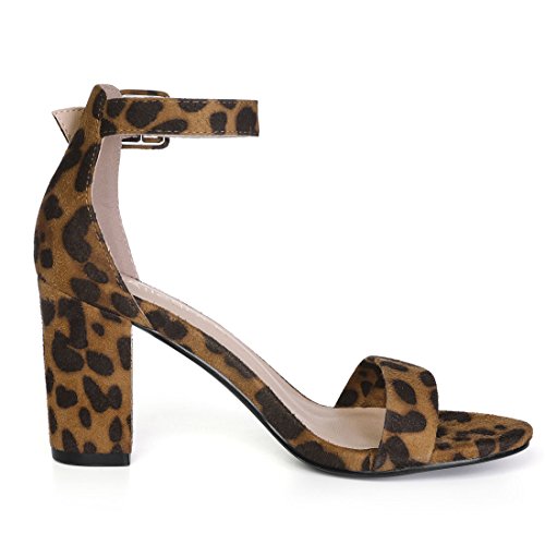 Image of Allegra K Women's Floral Print Open Toe Block High Heels Summer Sandals