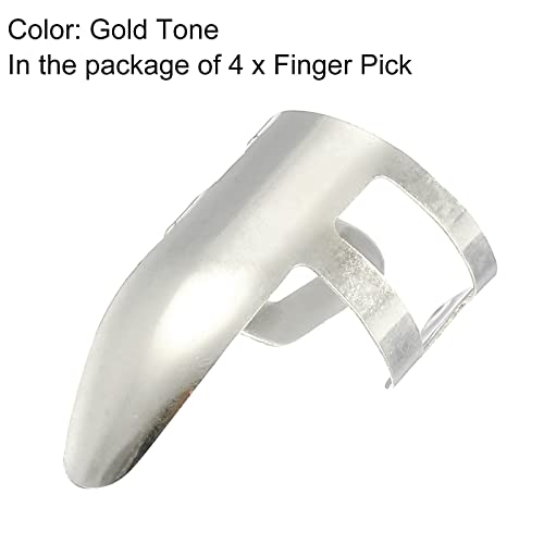 sourcing map Doigt Médiators Instrument Accessoires Inox Acier Argenté pour Guitare Paquet de 4 - Les Beatles, Paul McCartney, John Lennon, RIngo Starr, George Harrison sourcing map Doigt Médiators Instrument Accessoires Inox Acier Argenté pour Guitare Paquet de 4 – Image 4