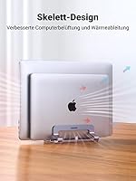 UGREEN Vertikaler Laptop Ständer Aluminium 2 Slots (Purpurgrau) – Ansicht 6