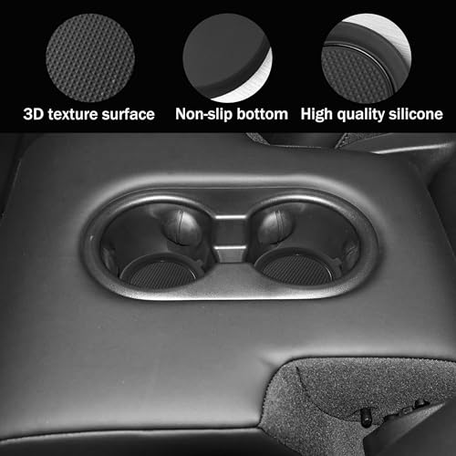 Insertos para portavasos Tesla Model 3 y Model Y 3 piezas silicona miniatura 3