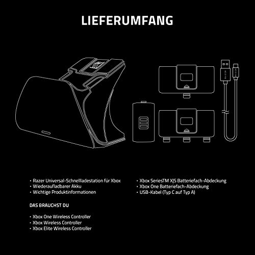 Razer Universelle Schnellladestation - Schnellladegerät für Xbox-Controller (Universelle Kompatibilität, Magnetkontaktsystem… – Ansicht 4