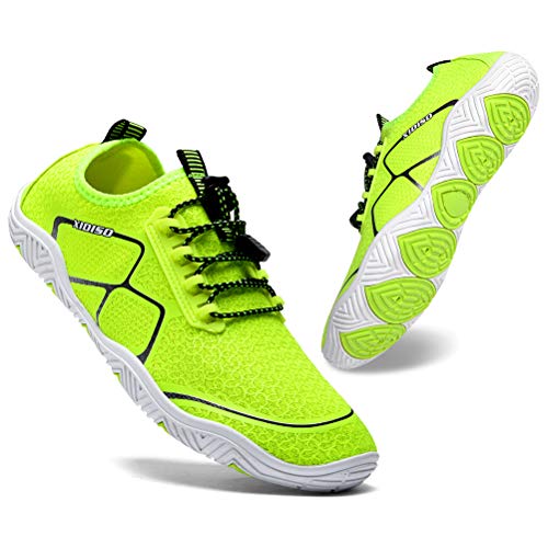 XIDISO Men's Women's Water Shoes Quick Dry Barefoot for Swim Diving Surf Aqua Sports Pool Beach Walking Yoga, Green, 8 Women/7 Men XIDISO Men's Women's Water Shoes Quick Dry Barefoot for Swim Diving Surf Aqua Sports Pool Beach Walking Yoga, Green, 8 Women/7 Men