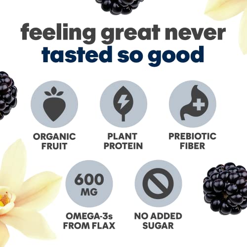 Noka Superfood Fruit Smoothie Pouches, Blackberry Vanilla, Healthy Snacks with Flax Seed, Prebiotic Fiber and Plant Protein, Vegan and Gluten Free, Organic Squeeze Pouch, 4.22 oz, 6 Count 3 Noka Superfood Fruit Smoothie Pouches, Blackberry Vanilla, Healthy Snacks with Flax Seed, Prebiotic Fiber and Plant Protein, Vegan and Gluten Free, Organic Squeeze Pouch, 4.22 oz, 6 Count