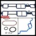 A-Premium Lower Engine Intake Manifold Gasket Set Compatible with Chevy, GMC, Isuzu, Oldsmobile Car - 1996-2006 - Express 1500, K1500, Jimmy, Savana 1500, Sonoma, Bravada & More, OHV V6 4.3L