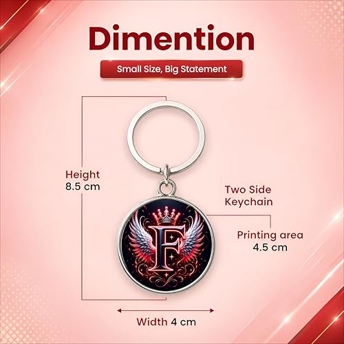 Image of magical gifts MG | Premium Alphabet & Initial Metal Keychain for Bags & Keys | Double-Sided | Personalized Initial Charm Keyring | Heavy-Duty Metal | Perfect for Gifting & Daily Use