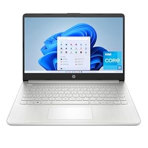 HP Laptop de 14 pulgadas, pantalla HD, Intel Core i3-1215U, 8 GB RAM, SSD de 256 GB, Intel UHD Graphics, Windows 11 Home en modo S, Plata Natural, 14-dq5009nr