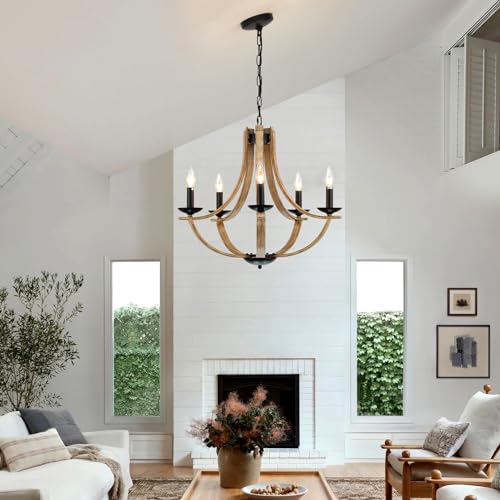 Farmhousechandeliersfordiningroomlightfixture5light24inchfauxwoodtexturehanginglightingfixturesrusticcandlechandeliersforlivingroomkitchenislandfoyerentryway  Urban Country Home Decor Farmhouse chandeliers for dining room light fixture 5 light 24 inch faux wood texture hanging lighting fixtures rustic candle chandeliers for living room kitchen island foyer entryway  urban country home decor