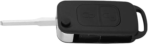 Miniatura 6 de Yctze Funda para llavero remoto con 2 botones para Benz SLK Class E113 ACES W168 para SLK, 2000 a, Mercedes Sprinter Flip Llavero de repuesto, auto