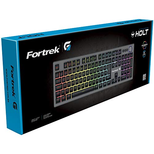 Teclado Gamer Semi Mecânico Holt Rainbow ABNT2 Fortrek