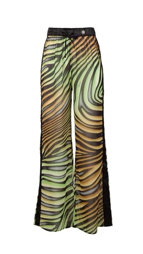 ROBERTO CAVALLI Tiger Printed Chiffon Palazzo Pants-