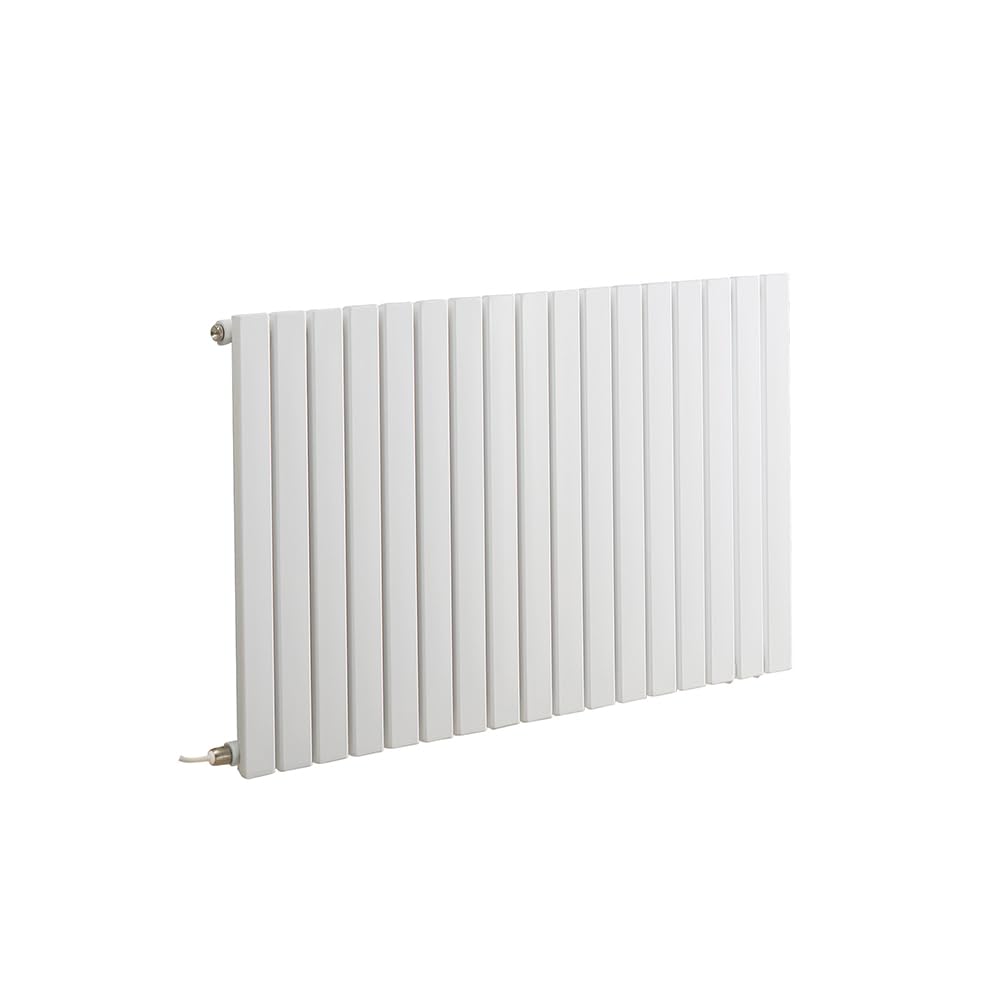 Milano White 1000W Horizontal Single Flat Panel Electric Radiator 635X1000