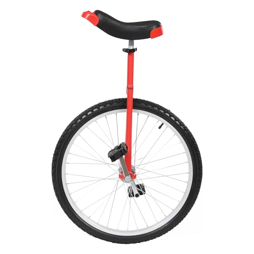 Image of DYNAMI Unicycle with Excellent Steel Frame,Leakproof Tire,Adjustable Height,Curved PU Seat,Mute Bearing,Anti-Slip Designs,for Outdoor Sports Fitness Exercise
