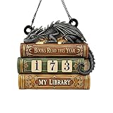 Segnale per contatore del libro, decorazione in legno con drago in rilievo, bellissimo ciondolo per la lettura della , strumento funzionale per organizzare gli obiettivi, per biblioteche e