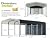 Jocisland 12x24 FT 2-in-1 Carport & Storage Shed, Heavy Duty Carport with Galvanized Steel Roof, 12x4.2 FT Metal Shed with 2 Transparent Panels & Double Doors, Car Canopy for Cars, Boats, Trucks