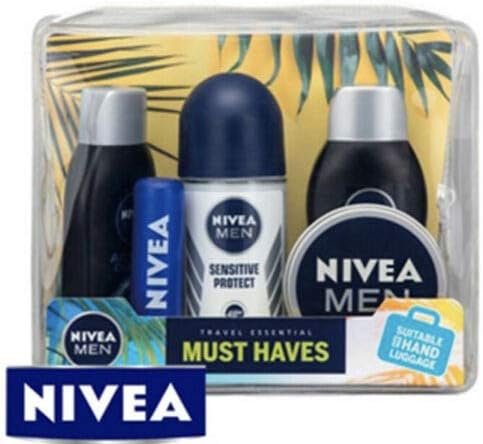 NIVEA MEN ESSENTIAL TRAVEL MUST HAVES 5 PIECE SET, 5 count (Pack of 1)