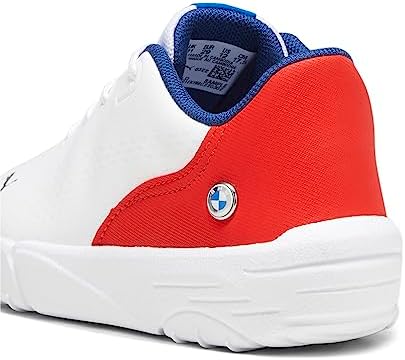 PUMA BMW M Motorsport Drift Cat Decima Hook and Loop Sneaker, White-Pro Blue, 13 US Unisex Little Kid | Image 1