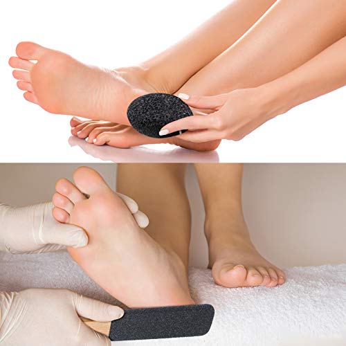 Chrider Foot File Callus Remover Foot Scrubber & Pumice Stone Set, Professional Wood Pedicure Foot File, Foot Care Pedicure to Remove Hard Skin and Corn, Can be Used on Both Wet and Dry Feet, 2 Packs