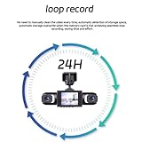 Wireless Dashcam Front and Rear Camera System,360° 4-Channel Full Coverage Dash Cam,Rechargeable 1080P Dash Cam No Wires,App Control Dashs Cams with Adjustable Lenses and Night Vision - Image 8