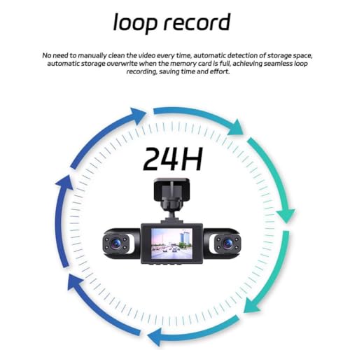 Wireless Dashcam Front and Rear Camera System,360° 4-Channel Full Coverage Dash Cam,Rechargeable 1080P Dash Cam No Wires,App Control Dashs Cams with Adjustable Lenses and Night Vision - Image 7