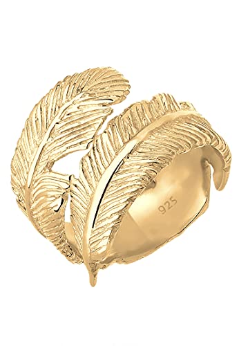 Bague Elli plume en argent 925 sterling d'une élégance intemporelle pour femme