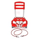 Winado Folding Hand Truck Portable Folding Hand Cart, 165Lbs Load Aluminium Foldable Design to Save