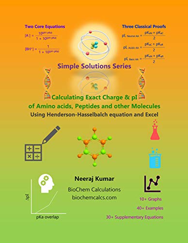 Calculating Exact Charge & pI of Amino acids, Peptides and other Molecules: Using Henderson-Hasselbalch equation and Excel