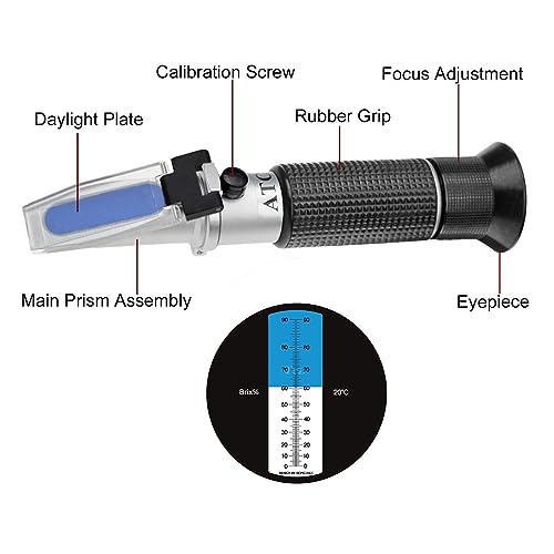 TRZ Refractometer 090 Brix Hand Held Refractometer To