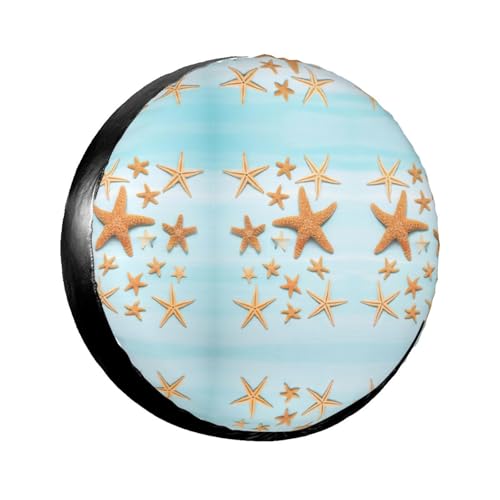 3d Beautiful Maritime Summer Wheel Cover14-17 Inch Spare Tyre Cover Fit Traile Rv Suv Truck Tough Tire Wheel Soft Cover