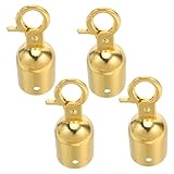NUOBESTY 4 Stück Seilendstopper aus Aluminiumlegierung mit Haken Kordelverschluss Endkappen Korrosionsbeständige Seilstopper Zur Absperrung und Personenführung