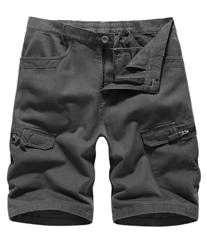 Btmpmcs Cargo Pantalón Corto para Hombre Pantalones Cortos de Camuflaje Tactical Casual Shorts de Algodón con Varios Bolsillos Verano Deportivos Bermudas de Playa Ligeros Chino Cortos de Trabajo