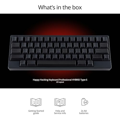 Hybrid Type-S Tastiera PD-KB800BS, Tasti Stampata, Silenzioso Professionale Meccanica 60% Tastiera, Bluetooth, USB-C (Carbone) - Tastiera gaming - Immagine 6