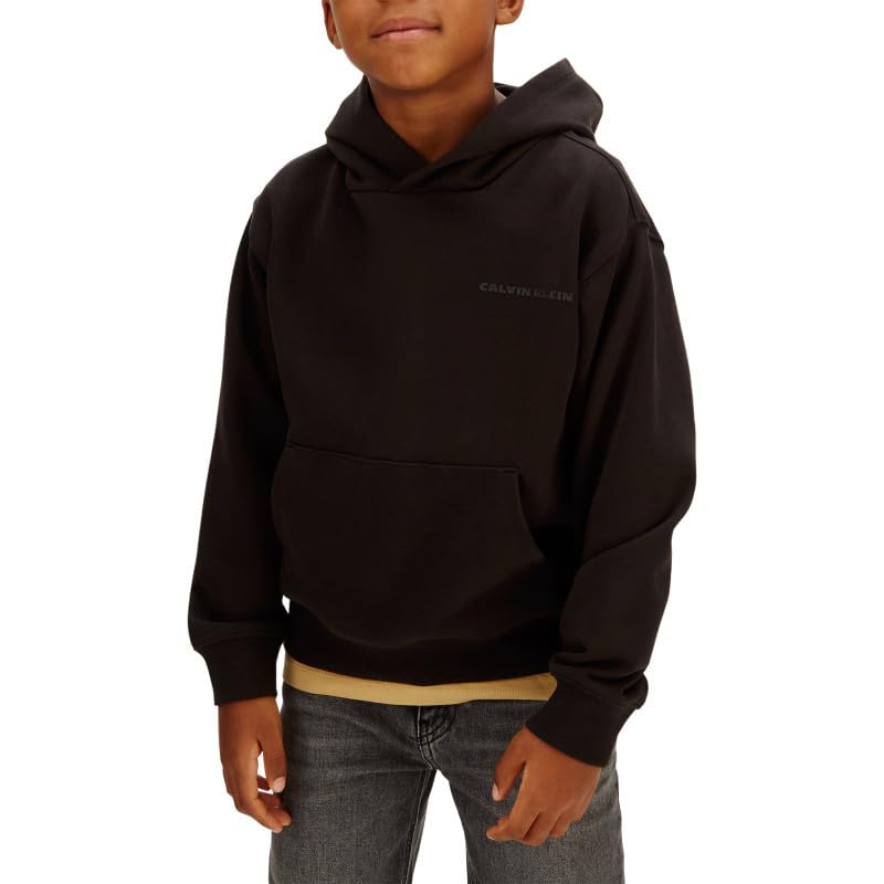 Calvin Klein Relaxed Back AW Hoodie Ib0ib02618 Felpa con Cappuccio Bambini e Ragazzi