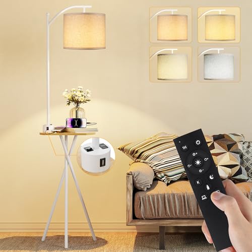 ROTTOGOON Floor Lamp with Table, End...