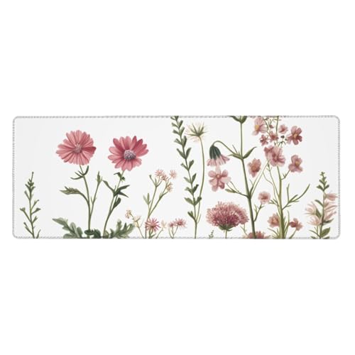 Grand tapis de souris papillon 80x30 cm en caoutchouc antidérapant