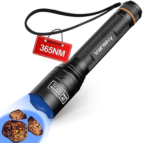 Vansky X7 Pro 365nm UV Light Blacklight Flashlights: LED Black Light Flashlite Professional Ultraviolet Flashlight Pet Urine Detector for Dog Cat, Resin Curing and Rock Hunting(Batteries are Included) Cover