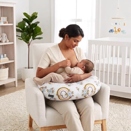 Image of KOSMER ๐๐ข๐ฆ๐ ๐๐ฅ Nursing Pillow for Breastfeeding Newborn Baby | C-Shape Feeding Pillow with Removable Cotton Cover | Tummy Time, Propping & Sitting Support | Baby Feeding Pillow for Mother