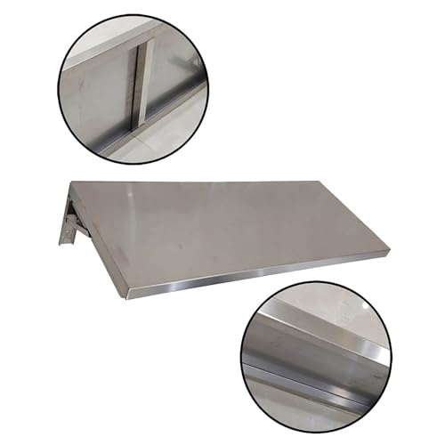 Table d'appoint murale pliable acier inoxydable table rabattable gain de place - 5