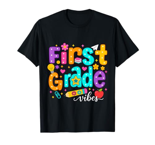 Preppy First Grade Vibes Back to School 1ère année Filles garçons T-Shirt