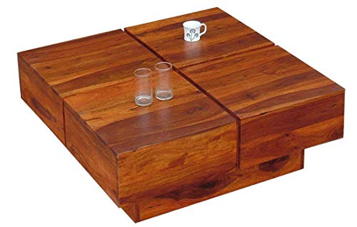 Image of Wooden Center Table for Living Room | Coffee Table for Home Wooden Coffee Table for Living Room and Office | Tea Table | Sofa Set Center Table Honey