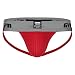 Gym Workout Jockstrap with 2" Waistband (Red, Medium)