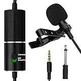Lavalier Microphone Noise Reduction Noise Cancelling Mic Omnidirectional Condenser for Podcast,...