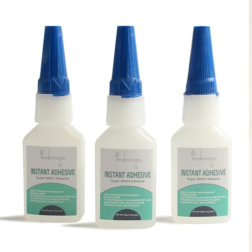 Imdinnogo 3D Printer Accessories 3Pcs Super Glue & Sandpaper