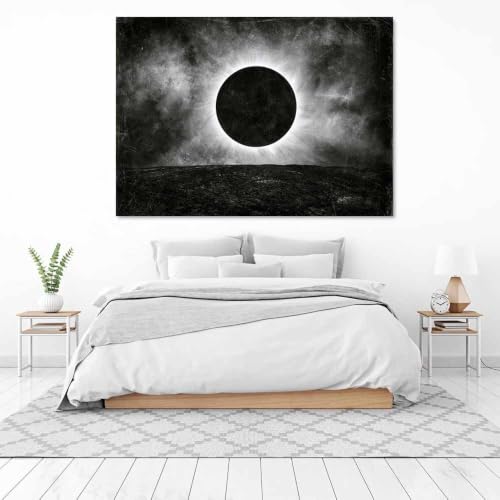 Toile de décoration murale éclipse encadrée aux finitions soignées 20x30cm - 3