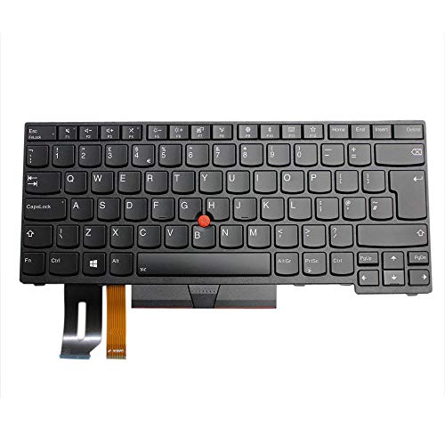 Gintai NoBacklit Keyboard UK Layout for Lenovo Thinkpad L380, L380 Yoga, L390, L390 Yoga, E480, L480, T480s, E485, E490, L490, T490, E495, T495, P43s 01YP308 01YP348 01YP388 01YP468 01YP508 01YP548