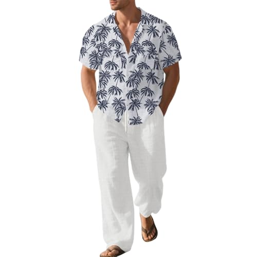 Pantalon léger homme coton lin style japonais décontracté