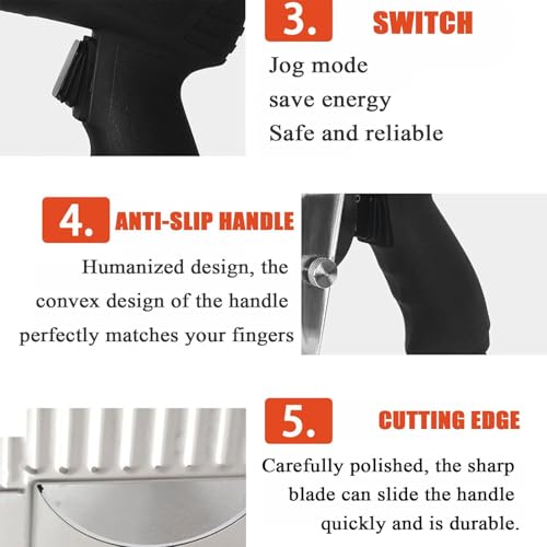 Beachtiful Electric Kebab Meat Slicer Electric Kebab Knife Meat Slicer Shaver With 2 Blades For Cutting Shawarma Doner Kebab(2 Battery 2000mAh) - Image 4