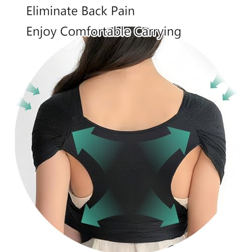 Tragetuch Baby Neugeboren,Tragetuch Baby,Federwiege Baby,Carrier For Newborns,Einfach Anzuziehen Für Mütter Und Väter,Verstellbare Babytrage Von 3,6 Kg Bis 15 Kg,Schwarz.