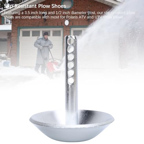 Fockety 2er-Pack Schneepflug-Gleitschuhe, 2208864, Robuster Schneepflugschuh aus Gehärtetem Stahl, Verstellbare Pin-Lock-Pfluggleitfüße mit Schnellverschluss, Ersatz für Polaris, ATV, UTV