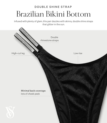 Victoria's Secret Double Shine Strap Brazilian Bikini Bottom4